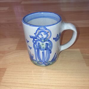 M A Hadley Signed Farmer Hand Painted Mug 10oz "The End" In The Bottom